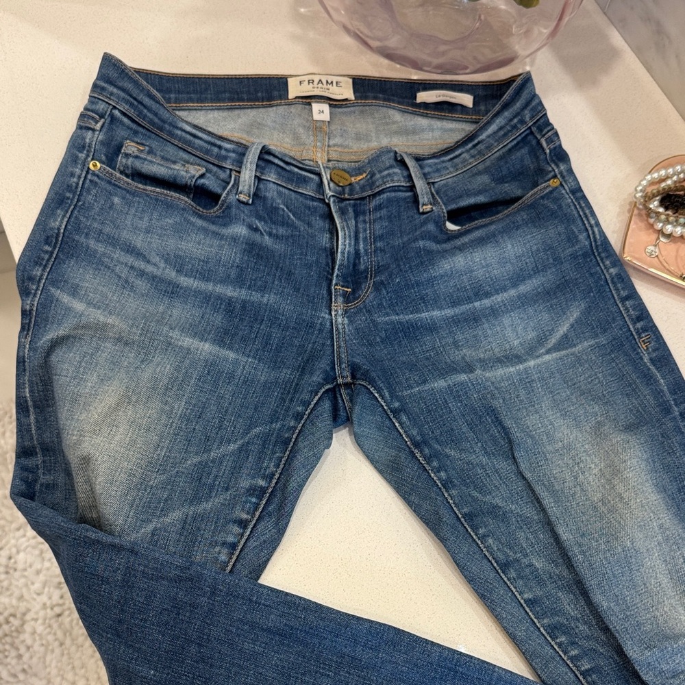 Frame Denim Women's Classic Blue Skinny Jeans